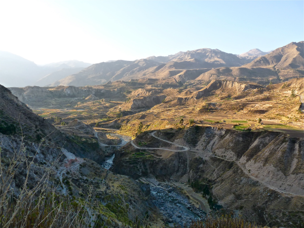 Colca Canyon sunset view in Peru