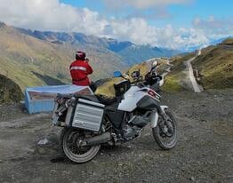 Motorcycle Rider view in Valley of Peru