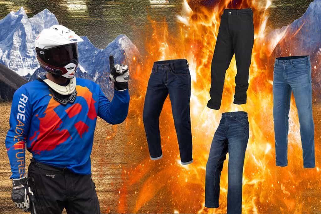 4SR Motorcycle clothing and protective gear - Motorbike pants, Motorcycle  pants, Denim Riding Pants