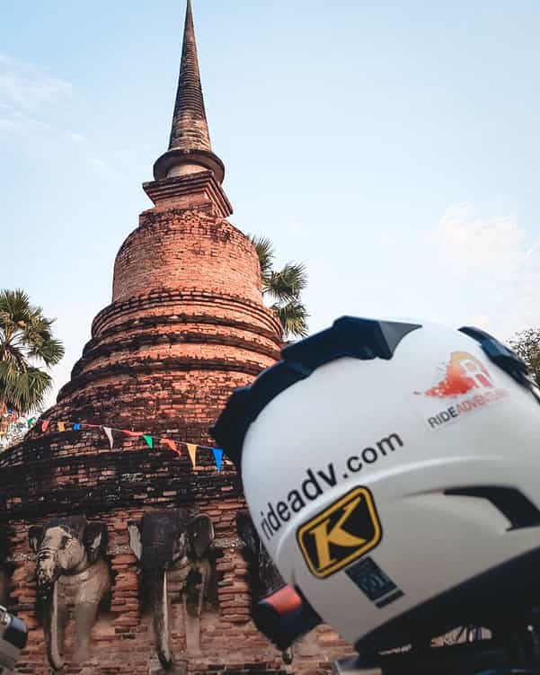 Eric's old helmet still looking in prestine condition in Thailand due to a protective bag. 