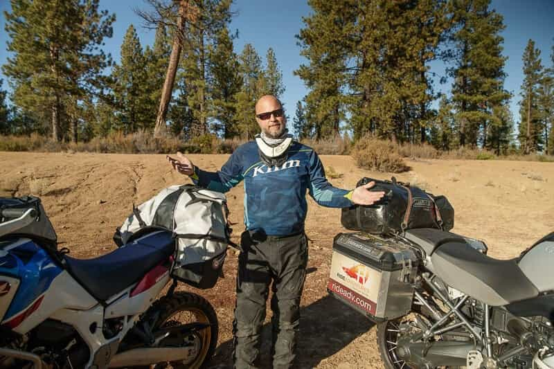 Eric wondering which adventure motorcycle luggage is better: hard case or soft luggage.