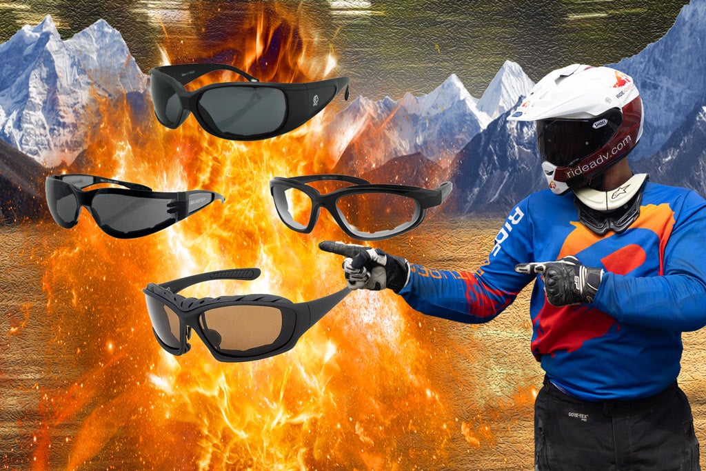 Motorcycle Glasses & Sunglasses  Shatterproof & Impact Resistant - RevZilla